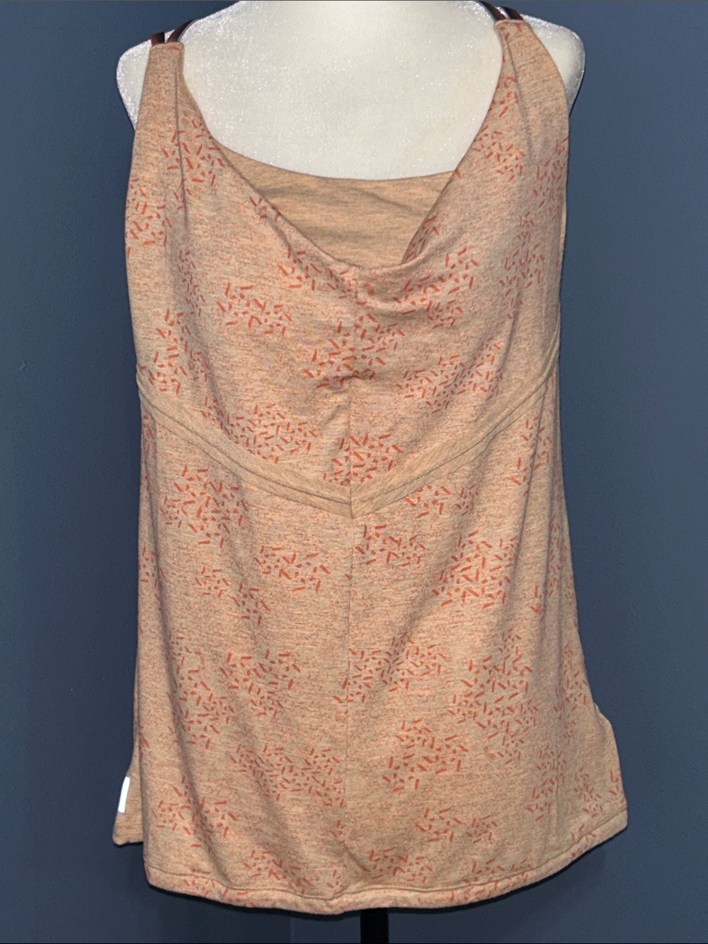Lole size 3 =Large Peach Printed Cowl Neck Camisole